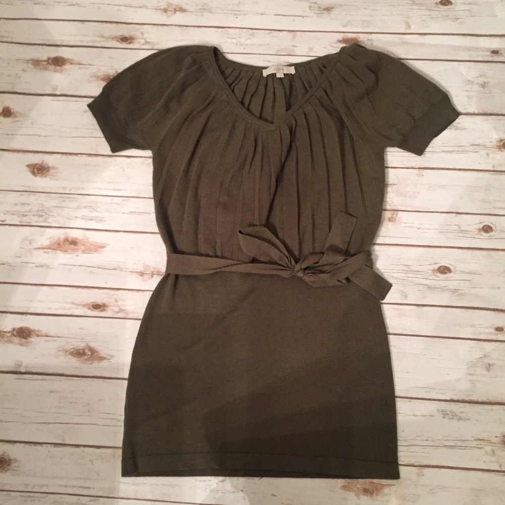 Olive sweater dress